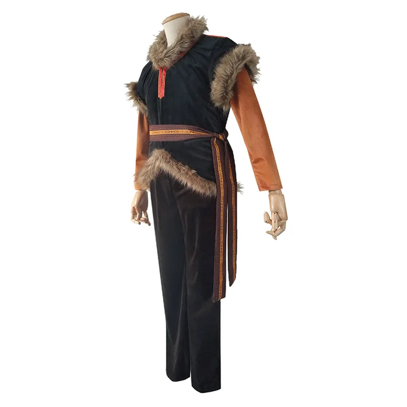 Frozen Kristoff Cosplay Costumes Kristoff Jacket Shirt Pants Belt