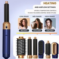 6 en 1 sèche-cheveux brosse peigne chaud ensemble professionnel fer à friser lisseur de cheveux outil de coiffure pour le style d'air Airwrap sèche-cheveux 2