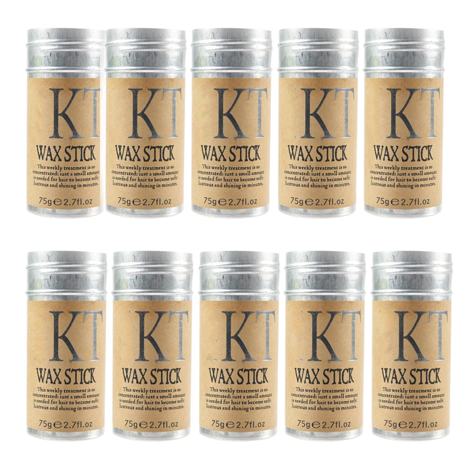 10PCS IKT 75g Strong Hold Hair Wax Stick For Hair Styling Wig Knots Healer Gel Stick Thin Baby Perfect Line