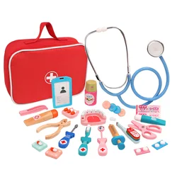 Armoire à médicaments en bois pour enfants, jouets éducatifs, Simulation médicale, développement des intérêts, jouets pour enfants, ensemble de médecin en bois 