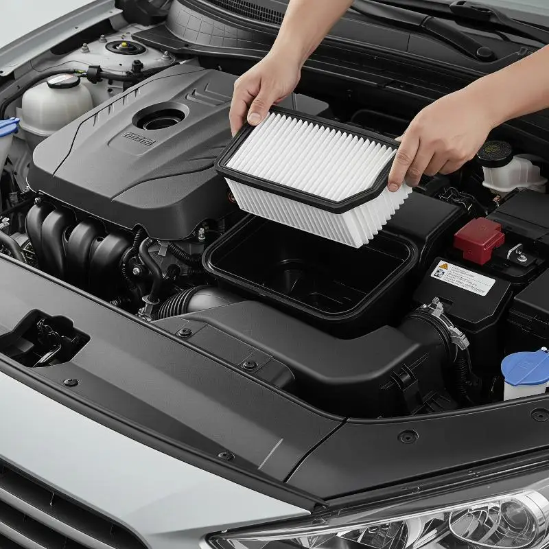 Filtro dell'aria per motore dell'auto, filtrazione ad alta efficienza, lunga durata, aumenta la potenza del motore per la maggior parte delle auto berlina e SUV, manutenzione auto - Image 3