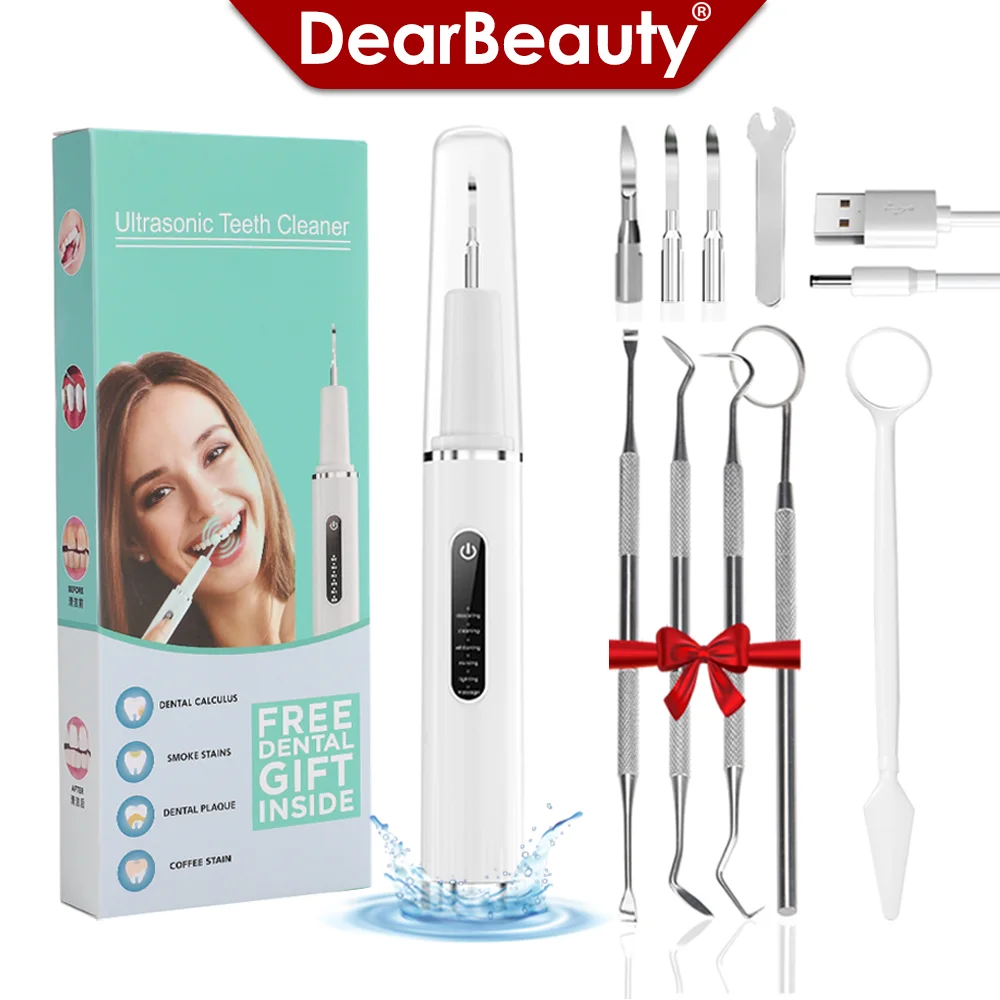 Electric Dental Teeth Whitening Kit with LED Light