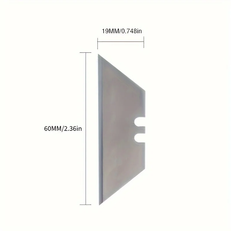 10pcs Stainless Steel Trapezoidal Cutting Blade Interchangeable Multifunctional Set Imitation Leather/Paper/Home Repair