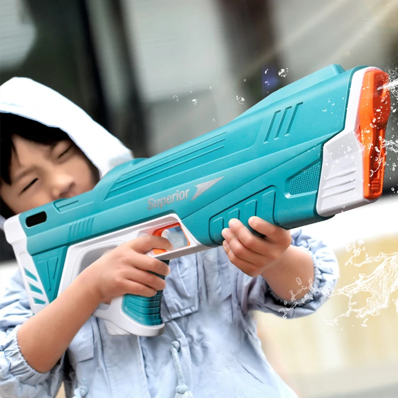 

Электрический водяной пистолет, Автоматический водяной пистолет большой емкости, бластер для взрослых и детей, летняя пляжная игрушка для мальчиков