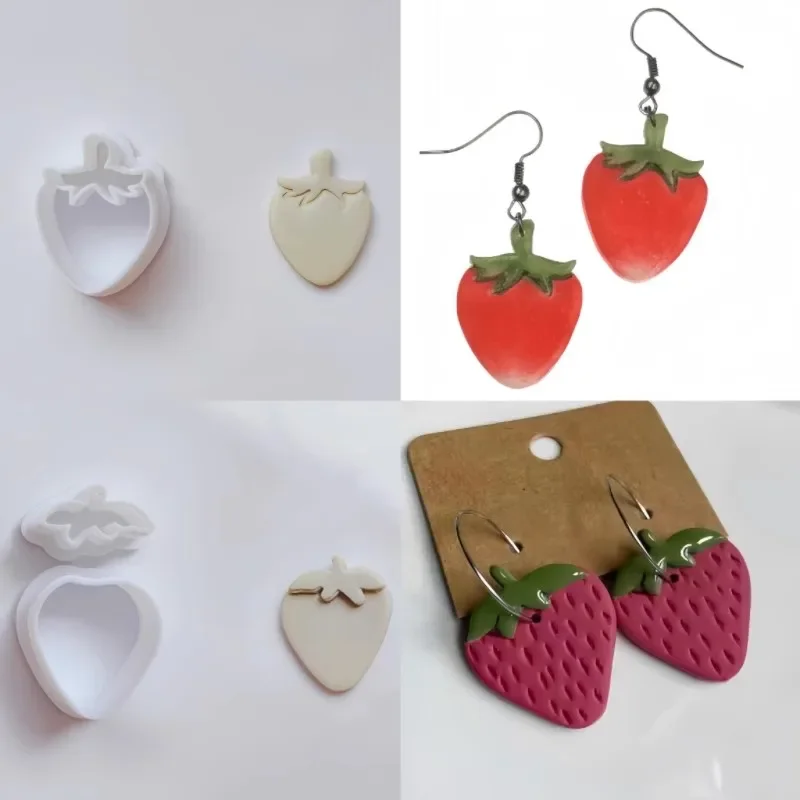 Fruit/ Watermelon/ Cherry/ Pineapple/ Grape/ Lemon/ Strawberry Polymer Clay Cutter Clay Earring Jewelry Molding Cutting Tool