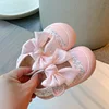 Children's Board Shoes 2024 Spring Autumn New Girls Non-slip Bow Toddler Flats Sequined Princess Loafer Soft-soled 3