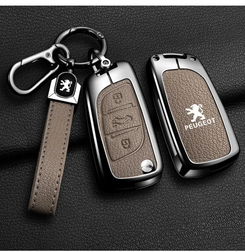 Zine Legierung Auto Schlüssel Fall Abdeckung Schlüssel Tasche Shell Für Peugeot GT-Line 206 207 208 301 307 308 407 408 508 607 2008 3008 4008 5008 RCZ – Detail 13