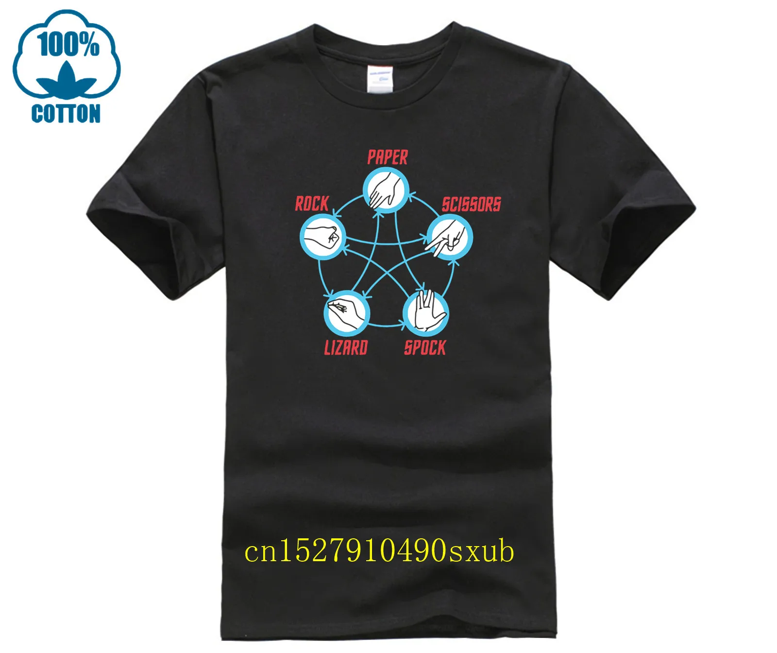 Star Trek Muslimrock Papier Schaar Lizard Spock Mannen Vrouwen T-Shirt Homme Ryan Cooper Vinger Gissen Tshirt