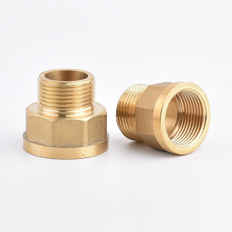 Brass Hex Reducer Joint BSP Female to Male Thread Pipe Faucet Connector Garden Water Bushing Fittings 1/2 3/4 1 Inch