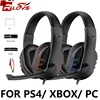 RLOVS-auriculares con cable de 3,5mm para Gaming, cascos sobre la cabeza con micrófono, Control de volumen, para Xbox, PS4 y PC 1