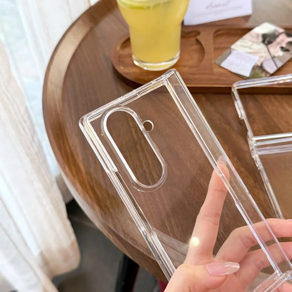 Crystal Clear Shockproof Slim Hinge Protector Case - Transparent Acrylic Cover