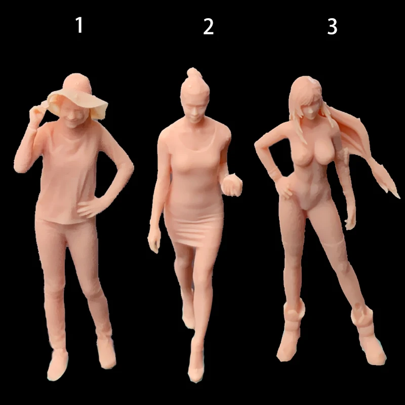 1:64 Figura Sexy Ragazze In Miniatura 1/43 Professione Donne Modello Garage Garage Kit Devono Essere Colorati Da Soli