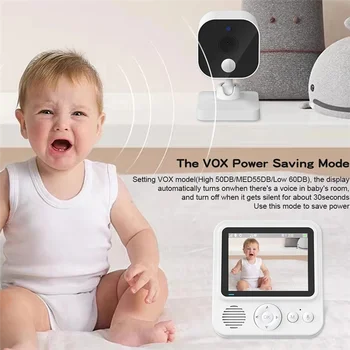 Moniteur vidéo pour bébé, caméra de sécurité sans fil 2.4G, alarme de cri de bébé-ABVP