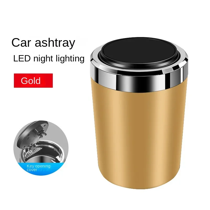 Posacenere Da Esterno Posacenere Per Auto Posaceneri Per Sigarette Antivento Con Coperchio Mini Pattumiera Multifunzionale Posacenere Senza Fumo Con Luce Led Blu Portatile Cigarette Ashtray