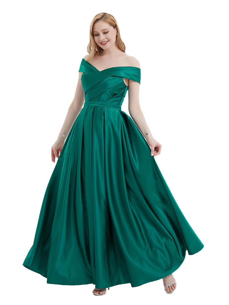 Elegant A-line Evening Dress,Satin Vacation Dresses Y7117 main image 1