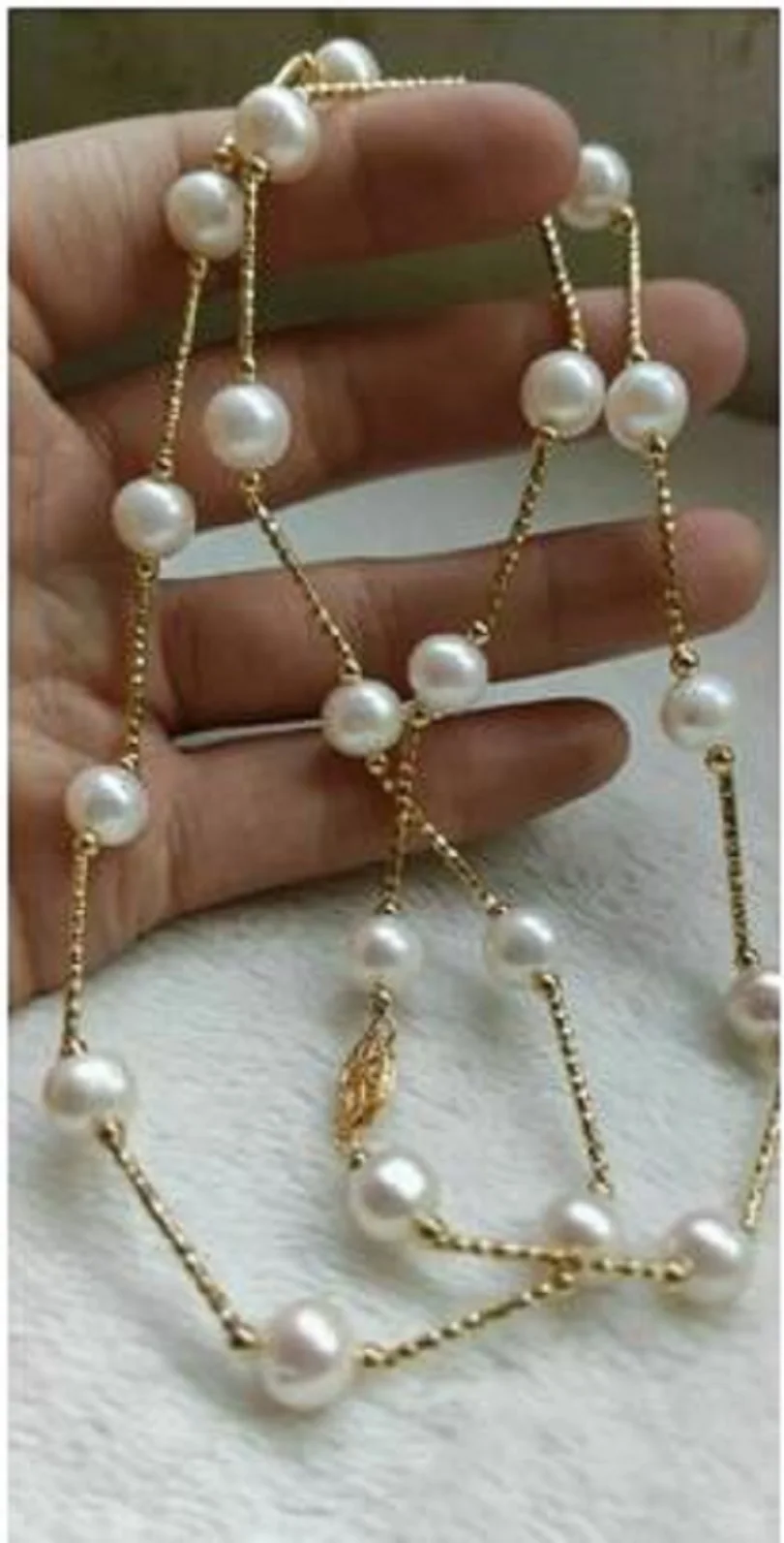 

22 INCH HUGE AAAA ROUND 9-10MM AKOYA WHITE PEARL NECKLACE 14K