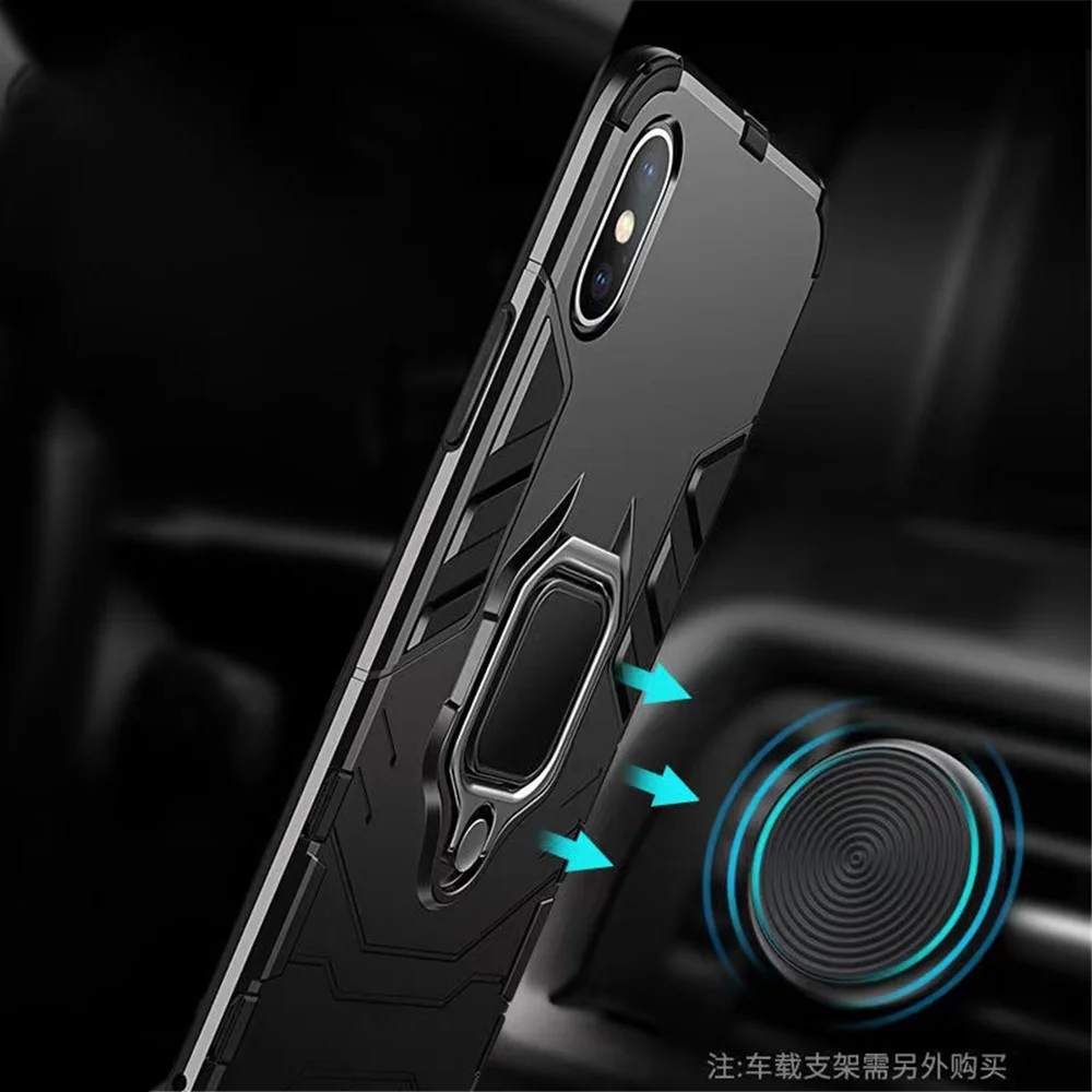 Per Iphone Xr Custodia Per Armatura Antiurto Per Iphone Xr Iphone X Xs Xs Max Supporto Per Auto Supporto Per Anello Per Iphone 6 6S 6Plus 7 8 Plus