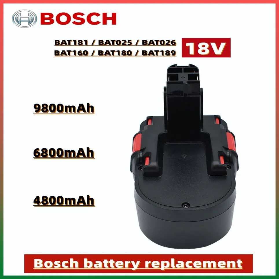 Bosch 18v 6.8ah Nimh Remplacement Battery Pour Boschbat025 Bat026