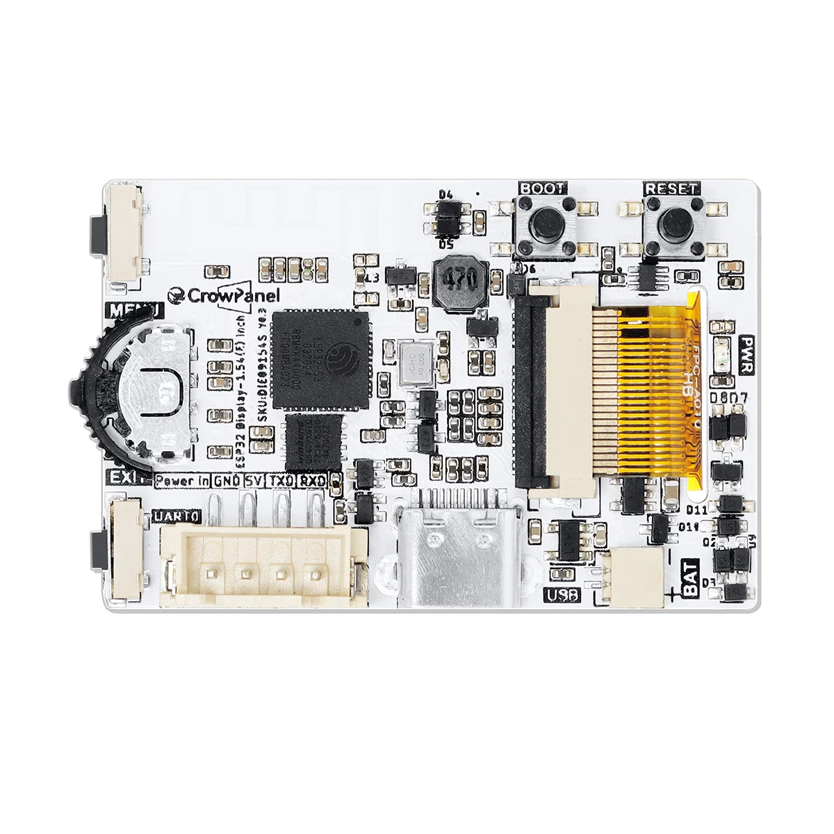 1.54 Inch E-paper E-ink 152*152 ESP32-S3 HMI Display Black/White Driven By SPI Interface for Arduino /ESP/MicroPython e paper display