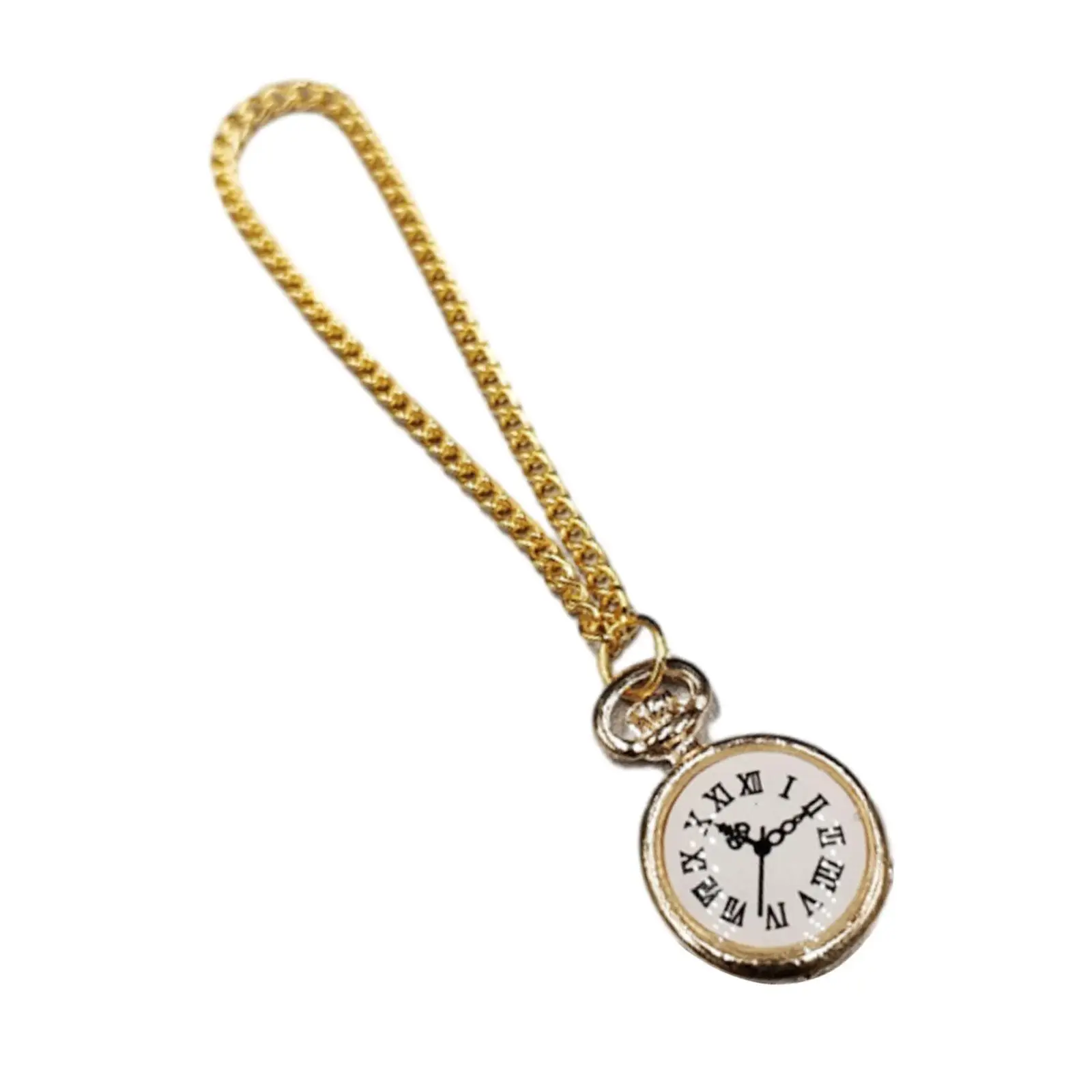 1/6 Scale Soldier Pocket Watch Model with Chain, Collectable, Doll Accessories Sturdy Metal Mini for 12" Action Figure Doll