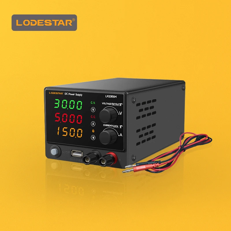 LODESTAR LKS305M ห้องปฏิบัติการแหล่งจ่ายไฟ DC ปรับ 30V 5A จอแสดงผลตัวควบคุมแรงดันไฟฟ้าแล็บเบนช์แหล่งจ่ายไฟ 1