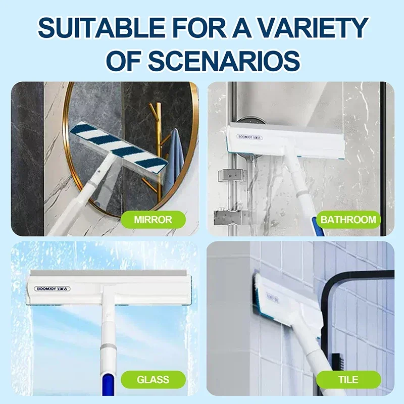 2 in 1 Windows Cleaner with Spray Magic Broom Wiper Telescopic Extra-long Handle Mop Squeegee Wiper for Glass Cleaning Tools window cleaning brush,window cleaner