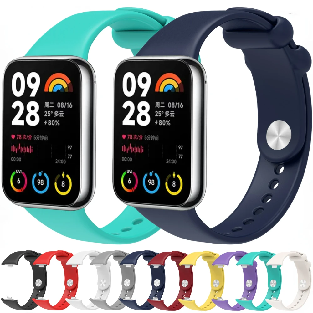 

Ремешок силиконовый для Xiaomi Mi Band 8 Pro, сменный спортивный браслет для смарт-часов MiBand 8pro, аксессуары для часов