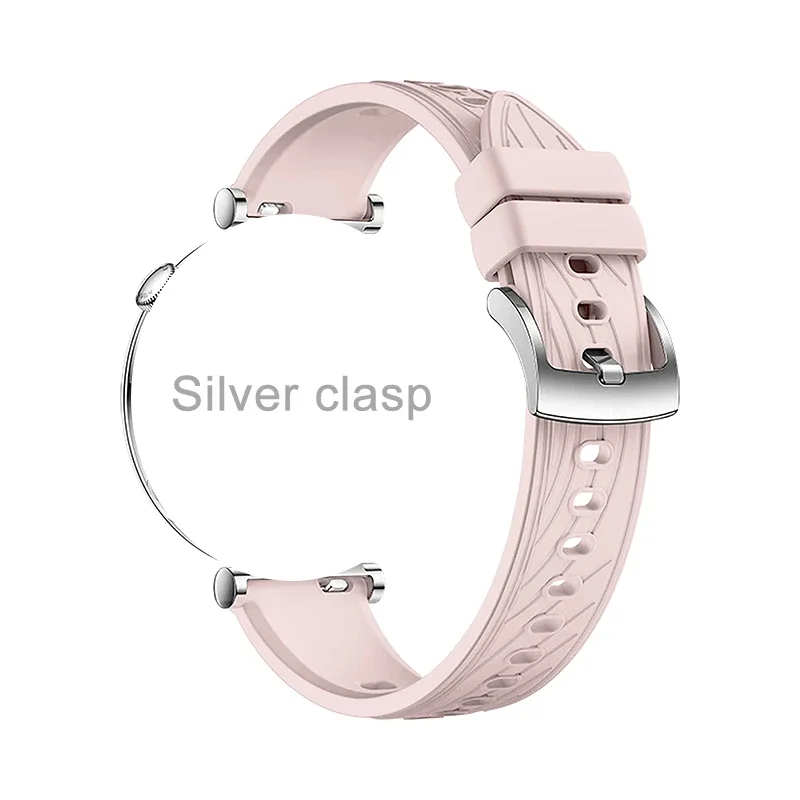 Elegant 18mm Two-Tone Classic Buckle Bracelet Strap in Silver/Gold