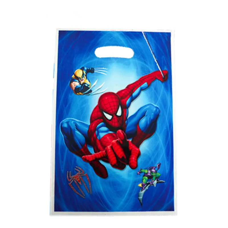 thumbnail image 1 of 10/50 bolsas de regalo de Spiderman, bolsa de dulces de princesa Frozen, bolsas de botín para fiestas infantiles, suministros de decoración para fiestas de cumpleaños de niños y niñas, 1 of 4