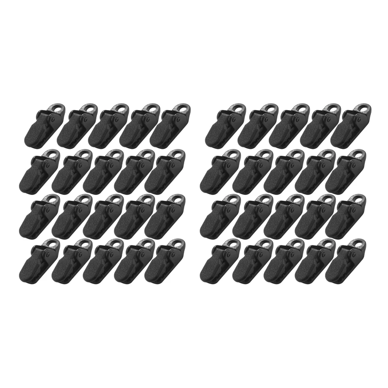 Elos-40Pcs Tenda Tendalino Tendalino Morsetto Telone Clip Snap Canvas Anchor Gripper Caravan Jaw Grip Trap Stringere Strumento