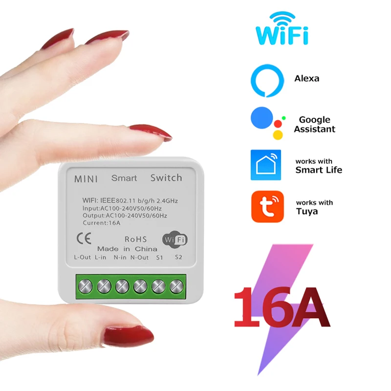 Tuya ZigBee WiFi Smart Switch 2 Way Control Breaker Relay