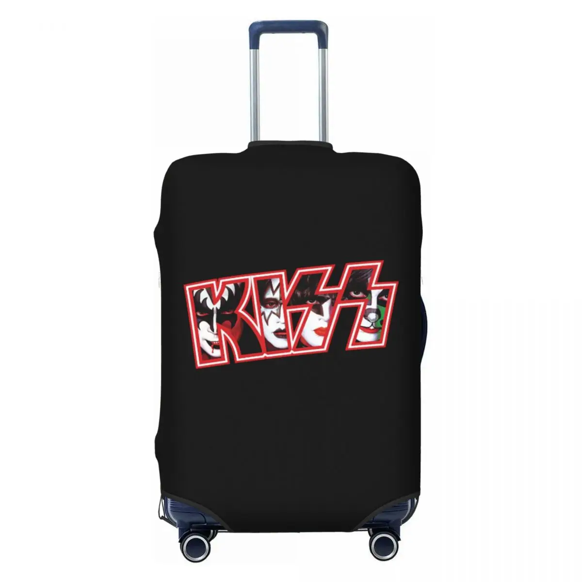 

Kiss Band Print Luggage Protective Dust Covers Elastic Waterproof 18-32inch Suitcase Cover Travel Accessories