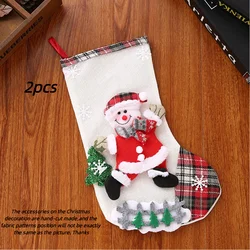 Festive Christmas Stocking Set - Personalized Holiday Gift Bags & Candy Pouches - 32x20cm (Style B)