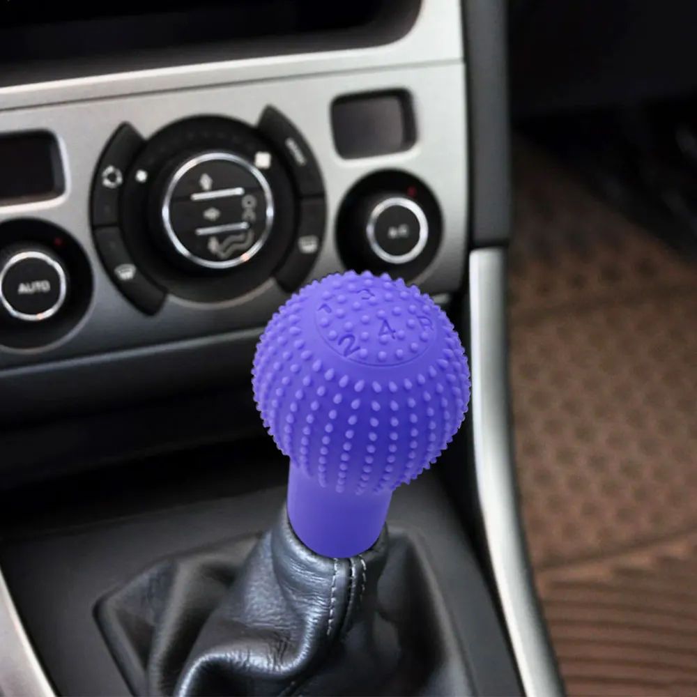 AUTO Shift Knob Cover Universal Car Silicone Gear Head Gear Shift Round Bump Nonslip Shifter Collars Handbrake Grip 