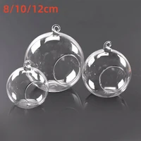 Clear Glass Bauble Balls Garden Home Glass Ball Plant Pots Wedding Container Decoration Flat Bottom Flower Party Succulent 1