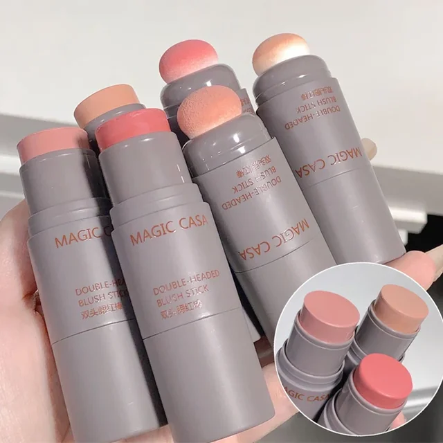 Blush Stick Duplo: Contorno e Destaque Brilhantes e Duradouros