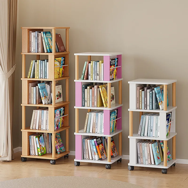 Rotating Bookshelf 360 Degree Bookcase Floor Shelf Simple Multi-layer  Creative Home Student Children's Picture Półka Na Książki - Bookcases -  AliExpress