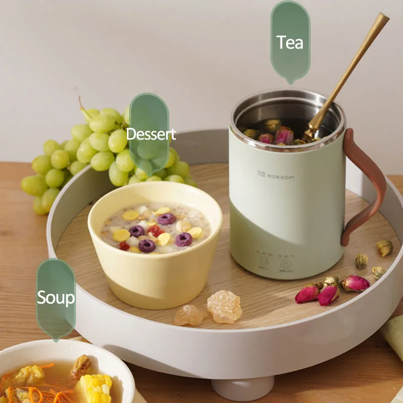 

300W Electric Kettle Boiled Water Tea Pot Electric Heating Cup Desktop Kettle Health Preserving Pot Stainless Steel Liner 350ml
