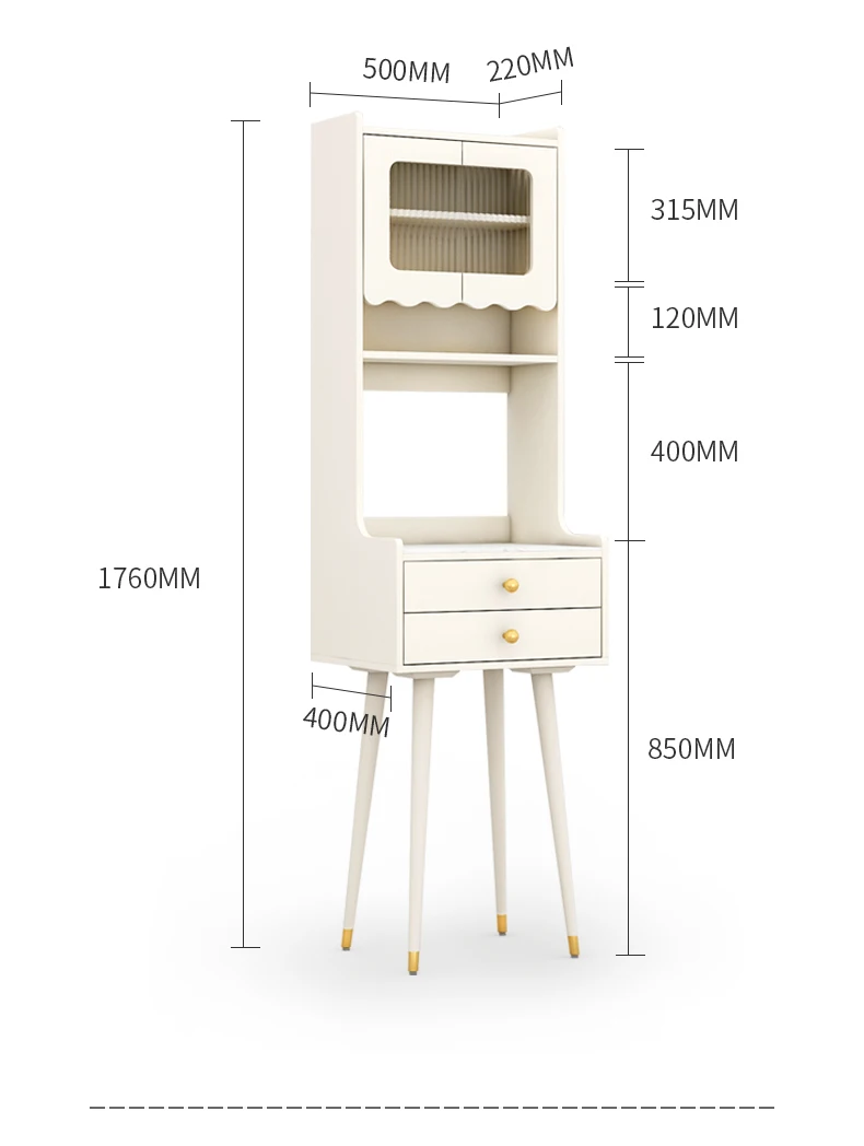 

Cream Style Bay Window Dressing Table Bedroom Dresser Simple Makeup Table