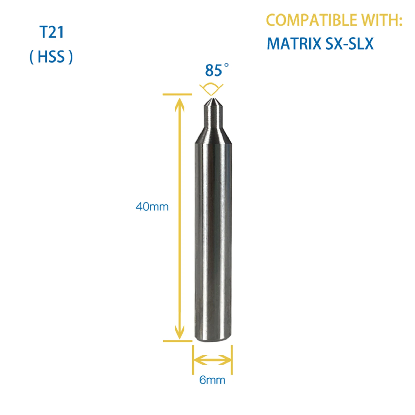 GODIAG T21/F21W 85 ° Grübchenschneider φ3,2x5xD6x85 ° x40x1T-P-0,8 Für SILCA MATRIX PRO, MATRIX EVO, MATRIX SLX, MATRIX SX, MATRIX S – Detail 3