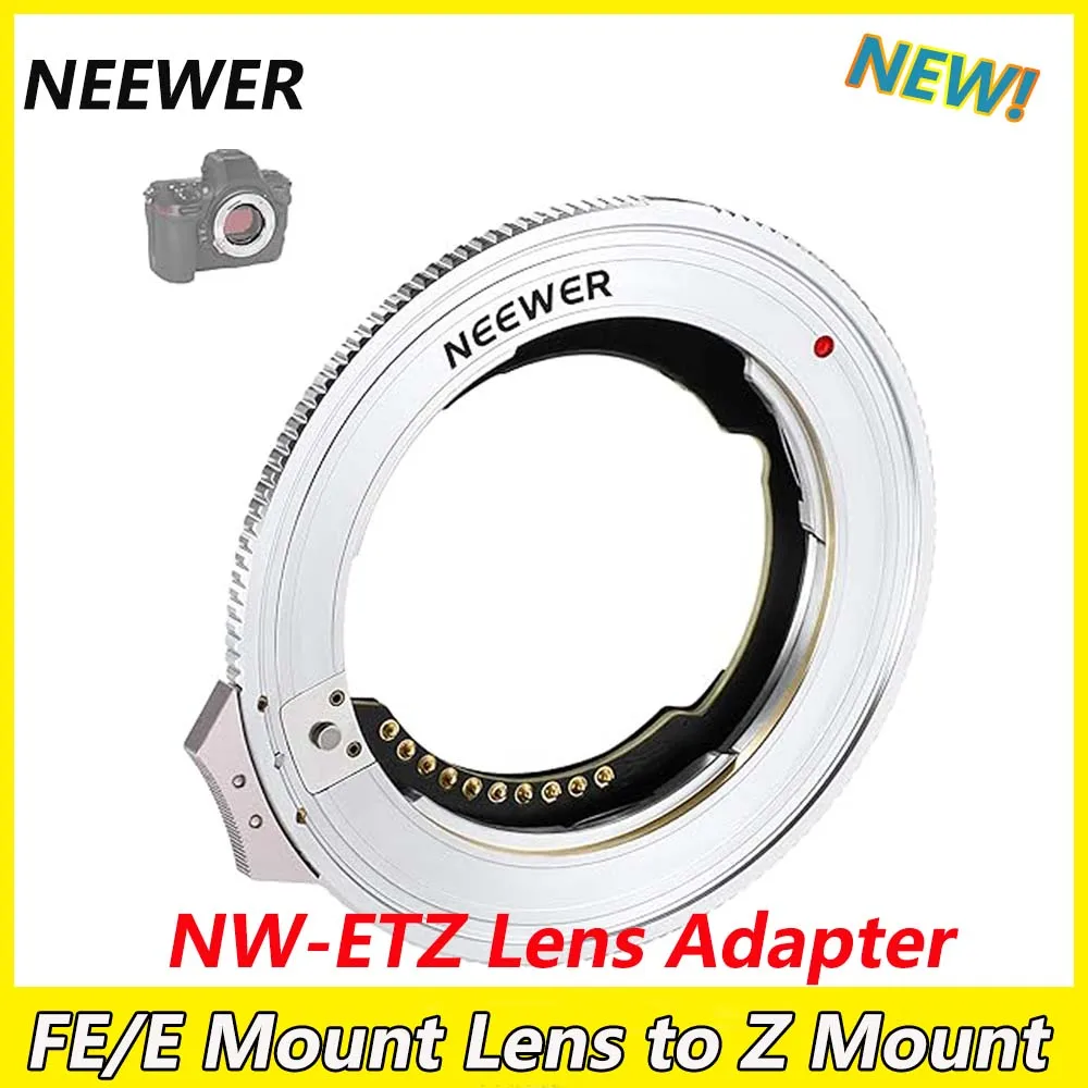 

NEEWER NW-ETZ Lens Adapter Auto Focus for SONY FE/E Mount Lens to Z Mount Camera Zf Z62 Z8 Z9 Z72 Z5 zfc Z50/30