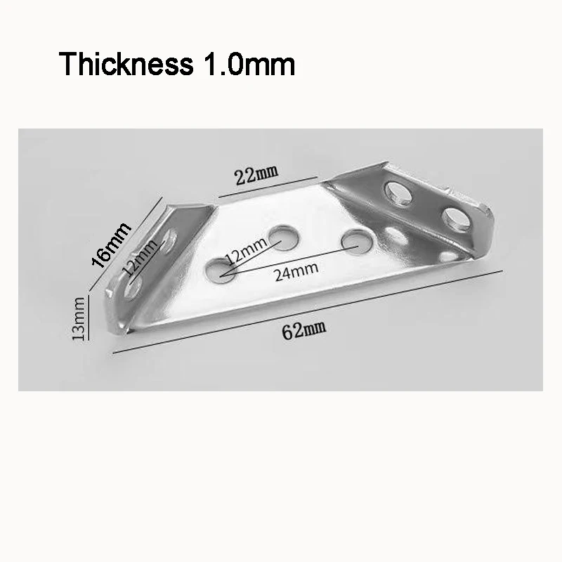 Stainless Steel Angle Bracket Furniture Hardware Angle Connector 10pcs Universal Furniture Corner Brace
