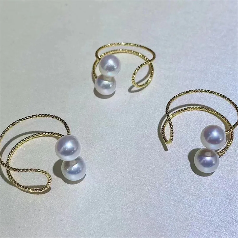 

S925 Sterling Silver Ring Settings Accessory DIY Pearl Ring Making Jewelry For Women Gift