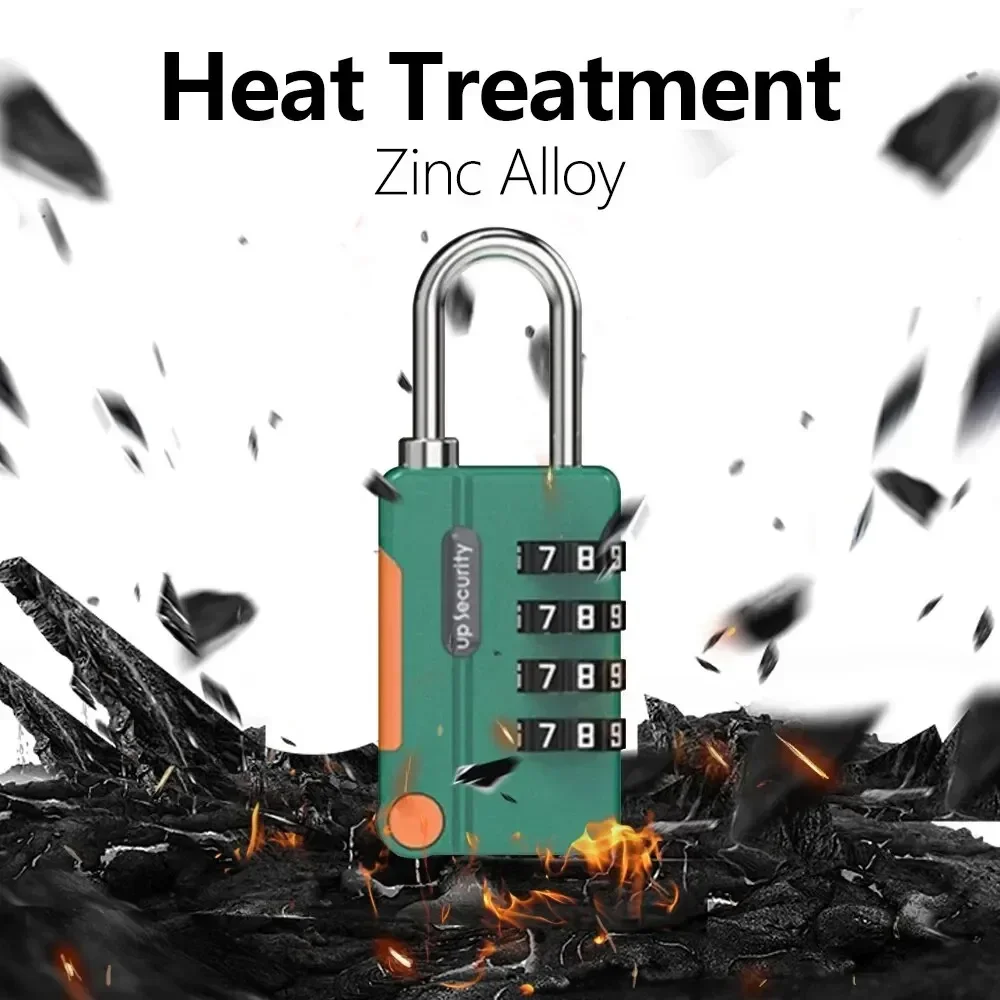 Anahtarsız 4 Haneli Şifreli Kilit Seyahat için Hafif Sırt Çantası Kelepçe Bagaj Kilidi Spor Fitness Dış Mekan Kullanımı