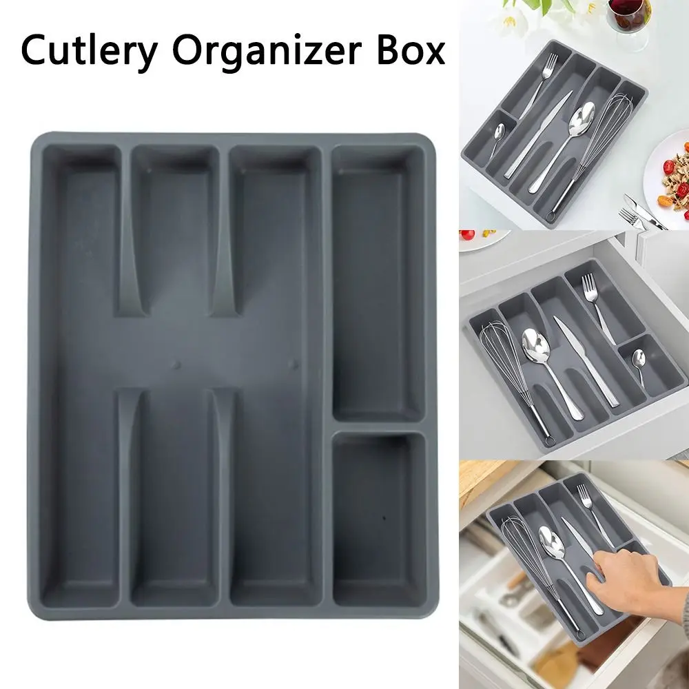 Drawer Kitchen Drawer Organizers Holder Utensil Organizer Cutlery Storage Holder Organizer Tray Plastic Flatware Kitchen Tools