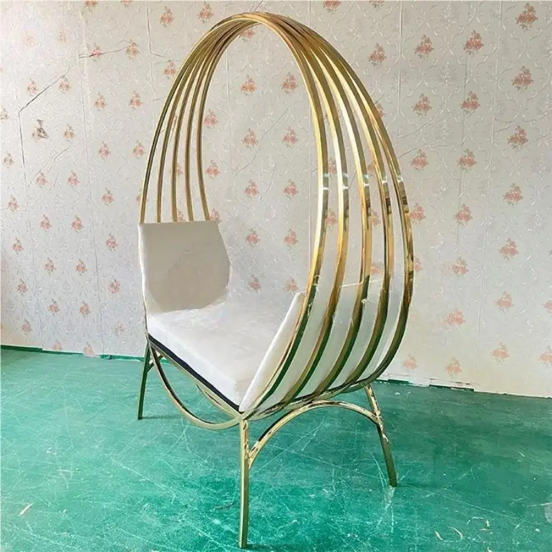 Stainless Steel Sofa Wedding Decoration Banquet Event Sofa Gold