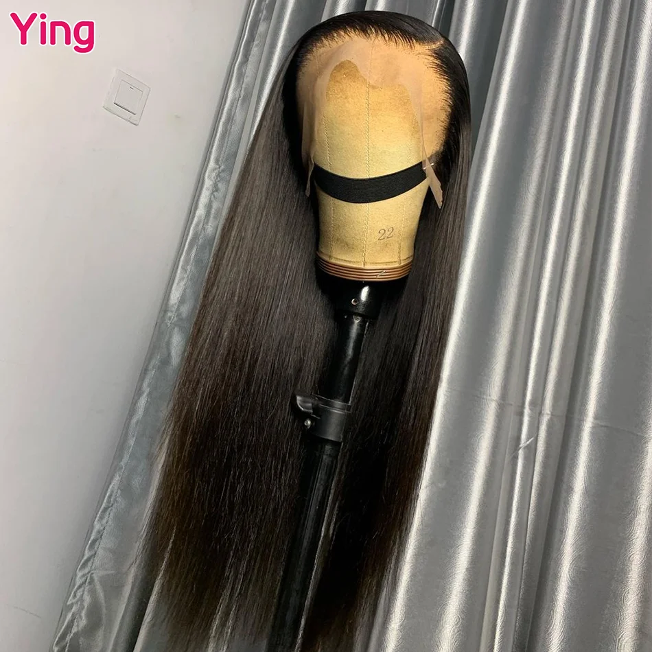 Ying-Bone reta Lace Front Wig, destaque peruca peruana rosa, PrePlucked, peruca de renda transparente, 13x4, 5x5, 13x6, 34 
