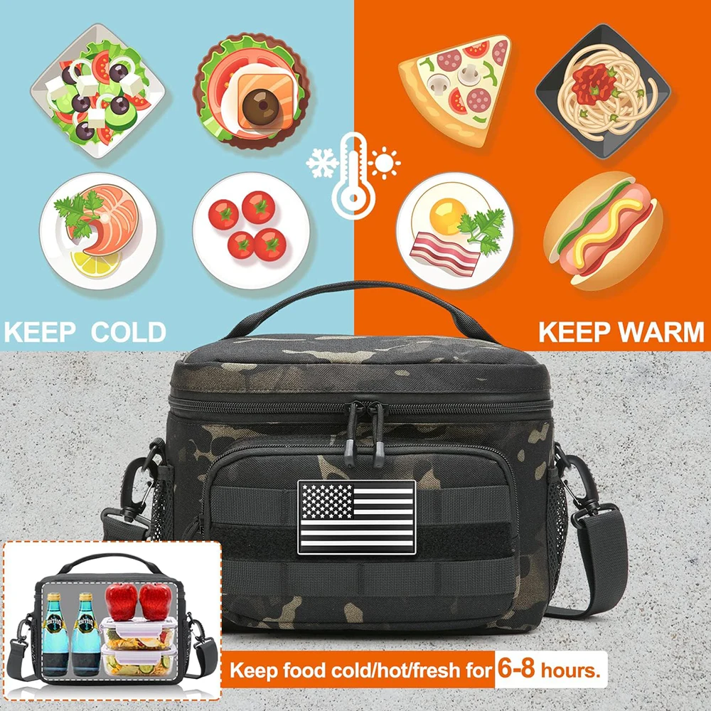 Tactical Lunch Bag Insulated Lunch Bag for Men Adult Thermal Bag with  Should Strap 15L Large Camping Bags For Work School Picnic - AliExpress