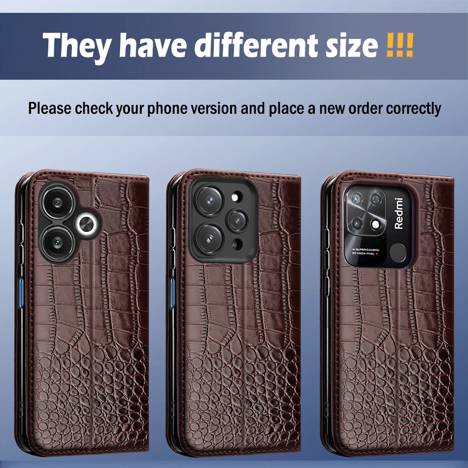 Leather Phone Case Flip Case for Xiaomi Redmi 10 10C 12 12C 13 13C Luxury Vintage with Card Holder