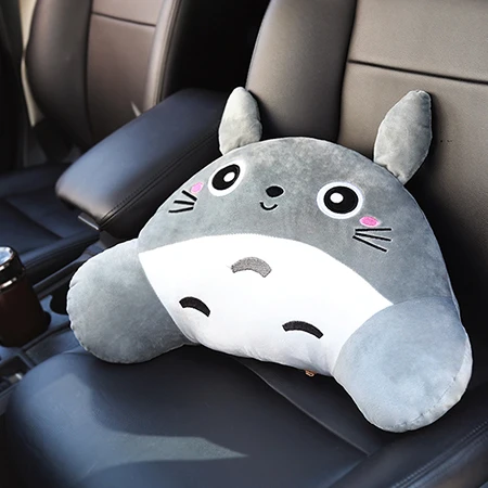 2Pcs/Set Cartton Totoro Cat Car Headrest Neck Seat Pillow Core Cushion Core stuffed pillow cushion 